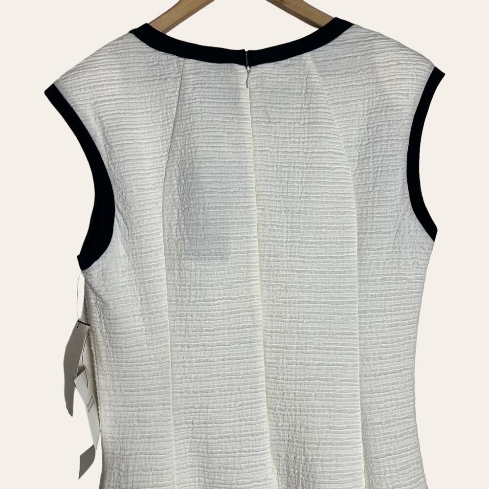 ABS Allen Schwartz Vintage White Fit & Flare Skater Dress Size L - Picture 7 of 8